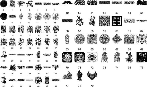 中国传统图案矢量素材大全9