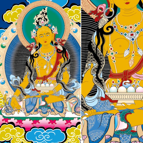 唐卡Ai财源天母矢量图（收费站勿转）