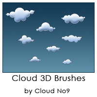 3D云彩Photoshop笔刷包