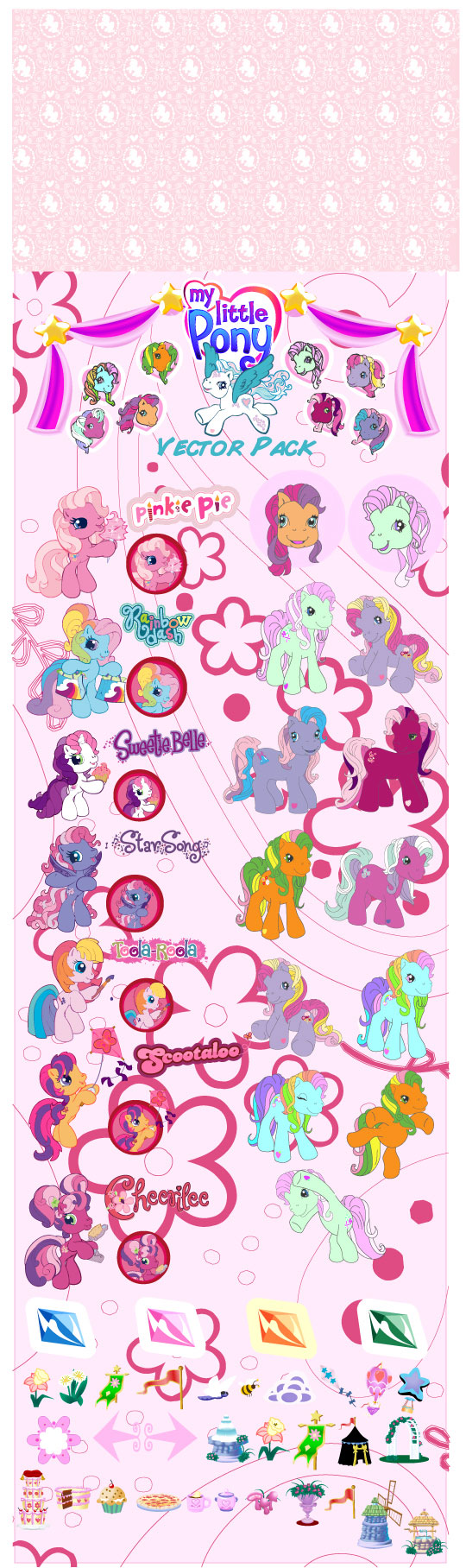 my little pony卡通矢量素材