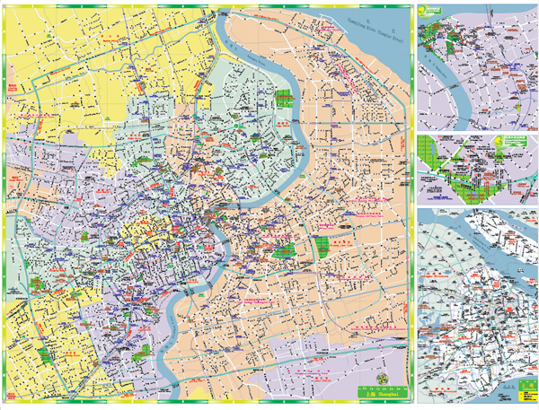 超级详细的矢量上海地图（街道标志建筑都有）【PDF】