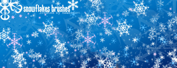 漂亮的雪片效果PHOTOSHOP笔刷!
