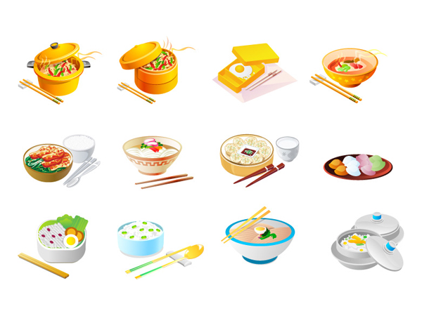 中餐矢量图标