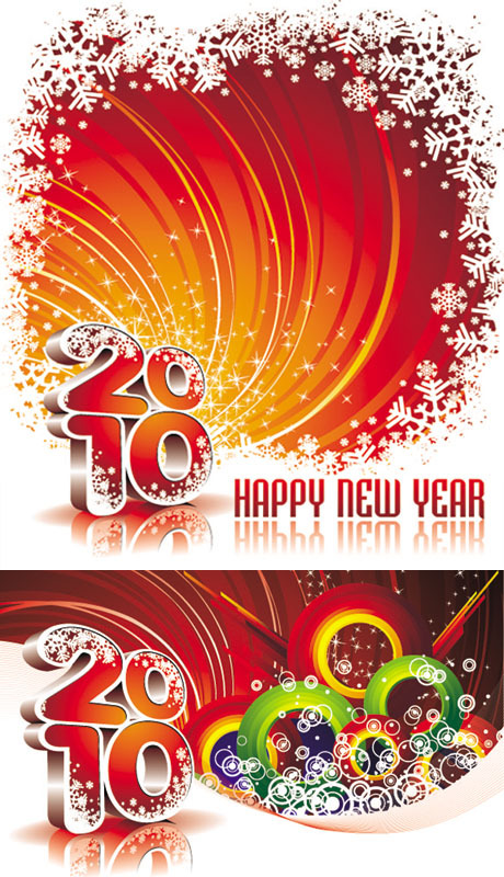2010新年背景矢量素材