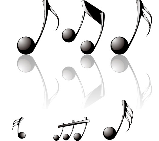 立体音符图标矢量素材