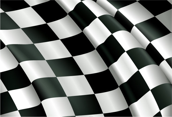 F1赛车旗帜局部矢量素材