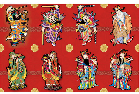 中国吉祥年画矢量素材