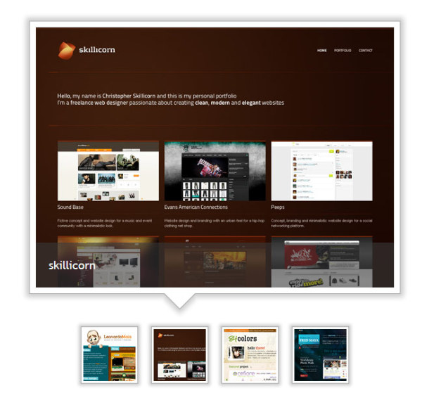Slide Thumbs 焦点图js css代码
