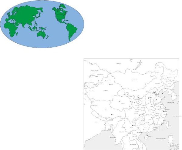 世界和中国地图矢量素材