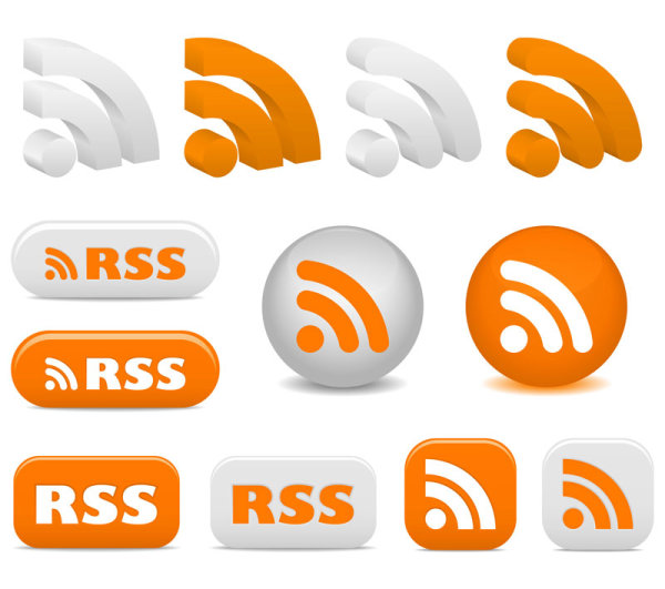 Rss订阅图标&mdash;&mdash;矢量素材