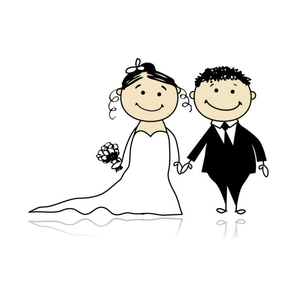 漫画风格婚礼元素05&mdash;&mdash;矢量素材