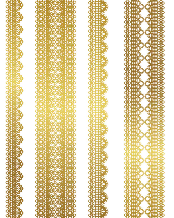 金色花纹花边03&mdash;&mdash;矢量素材