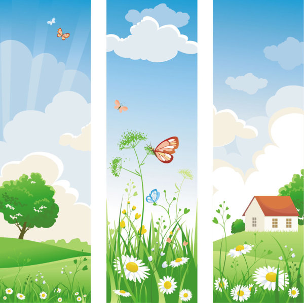 春意盎然的banner02&mdash;&mdash;矢量素材