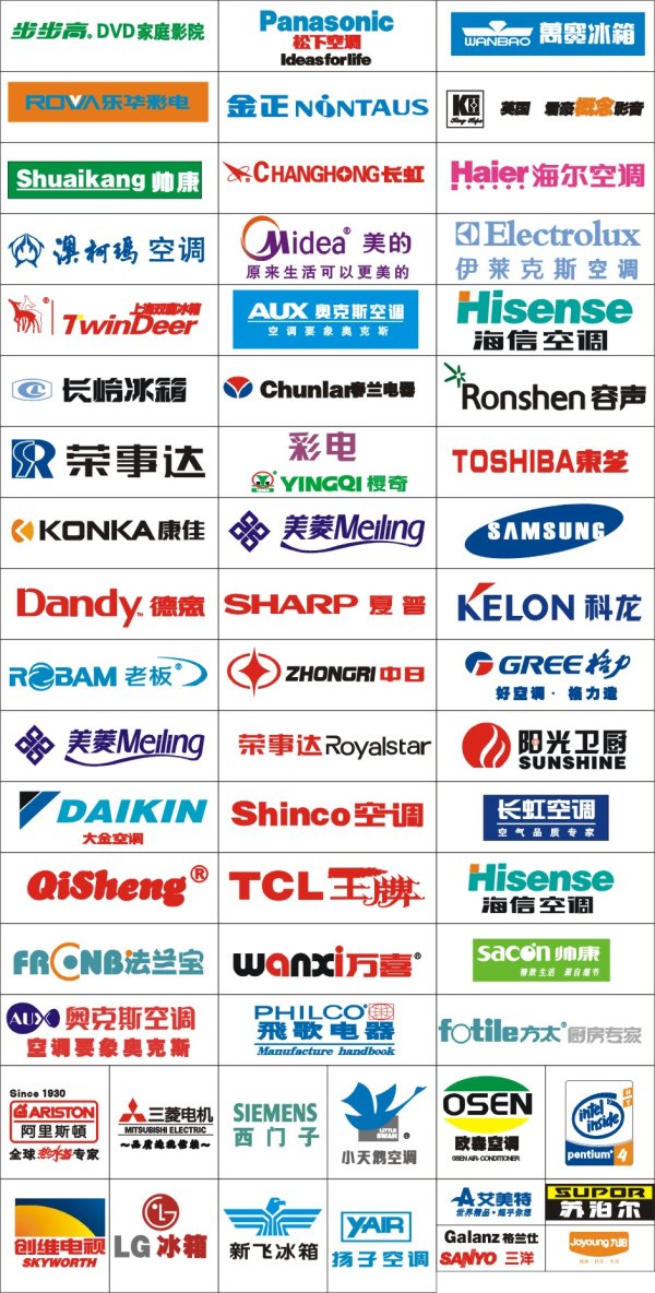 电器类标志矢量素材