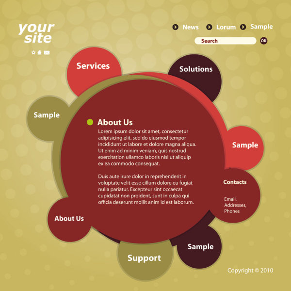Circular web template vector material - 02