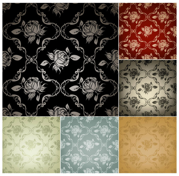 Beautiful pattern background 03 - vector material