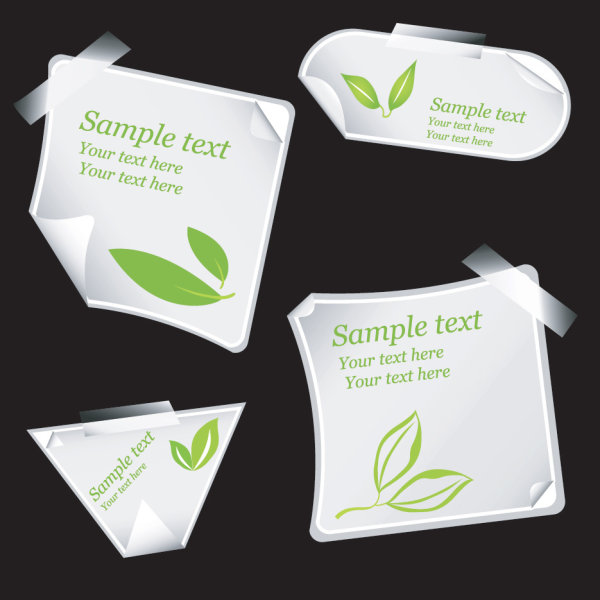 Beautiful stickers 01 - vector