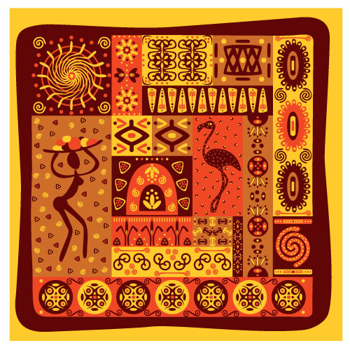Classical tribal totem vector material -2