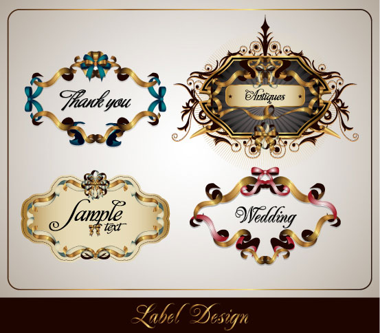 Ribbon the Topic label vector material -3