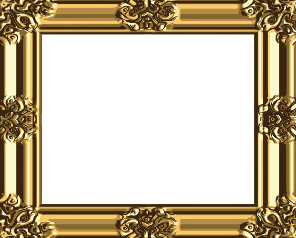 仿古金色框架03&mdash;&mdash;矢量素材