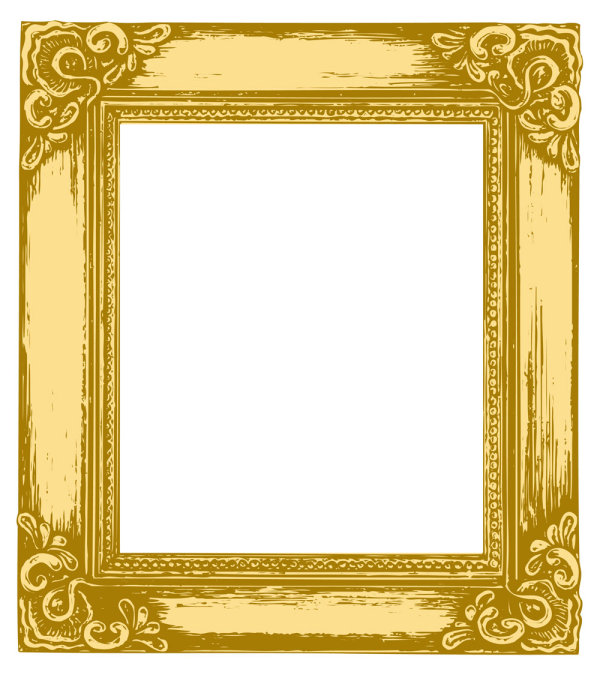 仿古金色框架05&mdash;&mdash;矢量素材