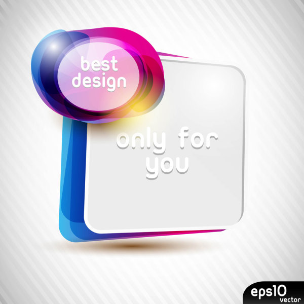 Colorful speech bubbles 01 - vector