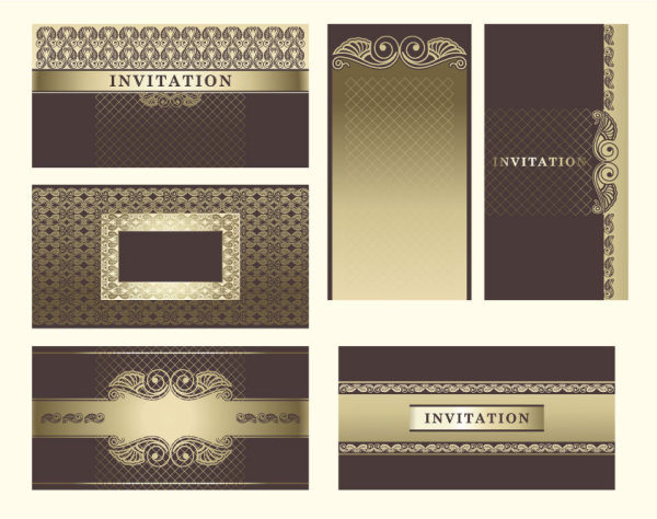 Exquisite European pattern background 03 - vector material