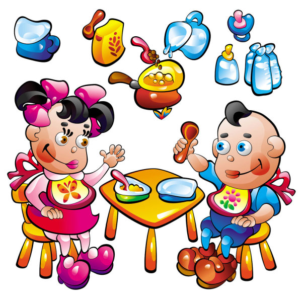 卡通婴儿食品玩具02&mdash;&mdash;矢量素材