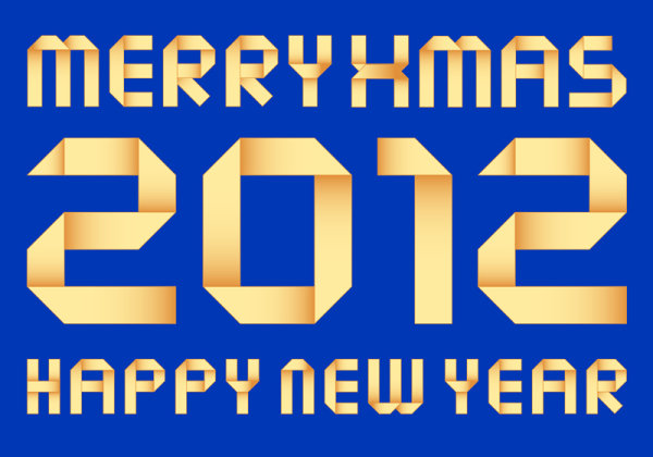 2012 WordArt background 03 - vector material