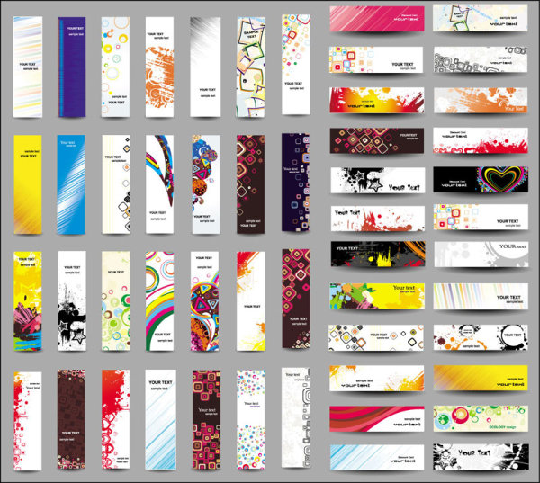 Gorgeous banner 01 - vector material