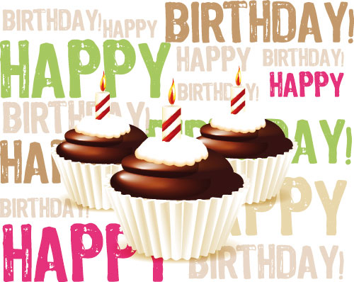 Birthday cake 02 - vector material
