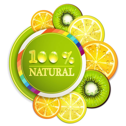 Delicious fruit slices 01 - vector material