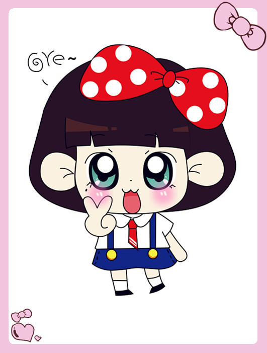 Cute girls vector material
