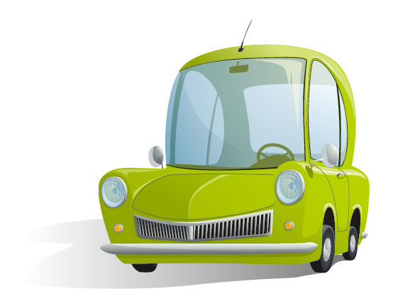 Cartoon car illustrator 01 - vector material