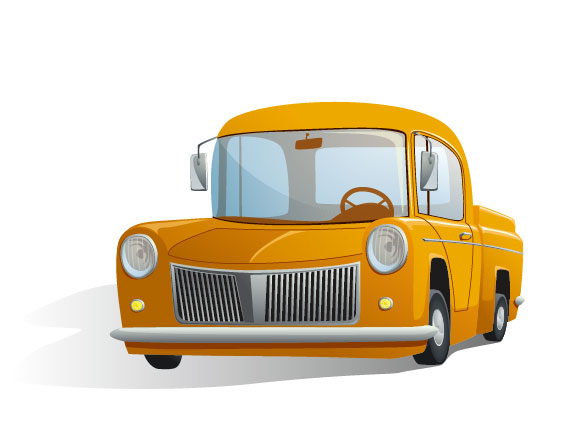 Cartoon automotive illustrator 02 - vector material