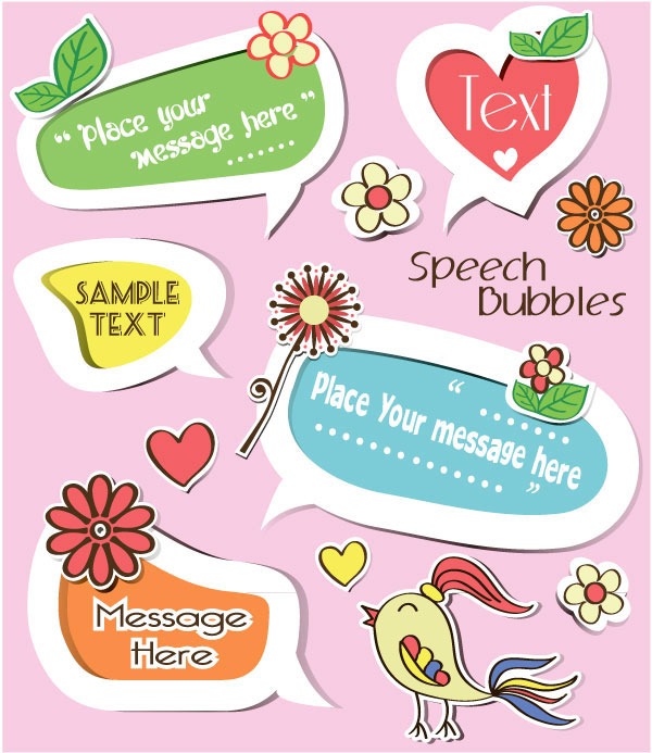 A cute dialog box 01 - vector material