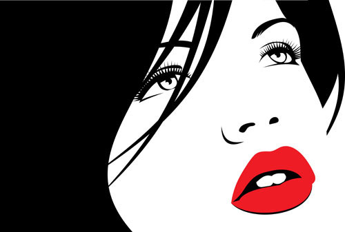 Beautiful silhouette 05 - vector material