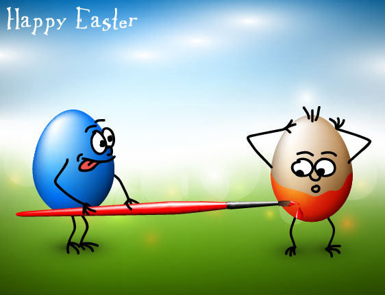 Funny eggs 01 - vector material