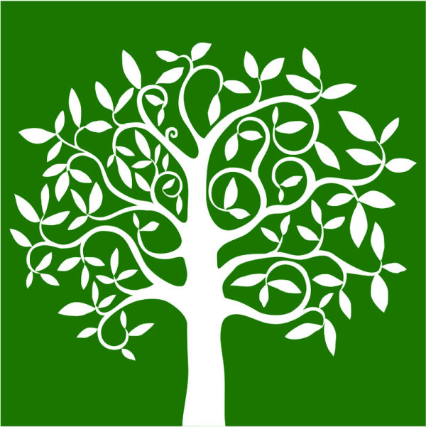 A beautifully tree branches silhouette 05 - vector material