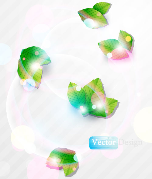 Halo leaf background 01 - vector material