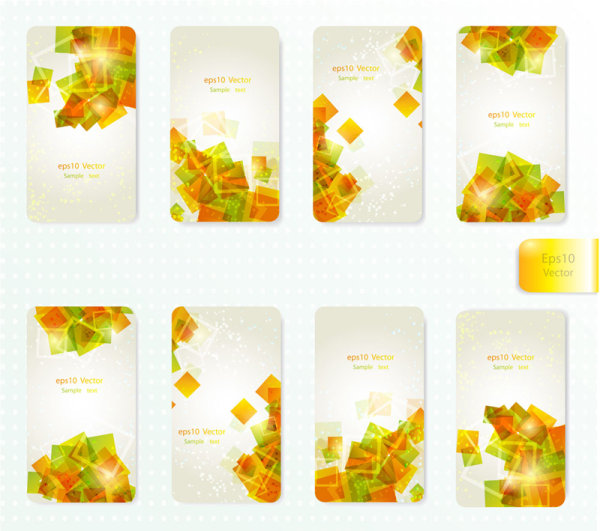 Dynamic gorgeous card background 01 - vector material