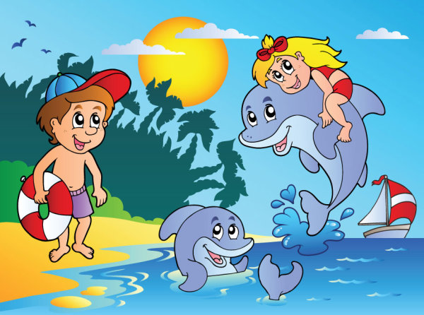 Cartoon illustrator 01 - vector material