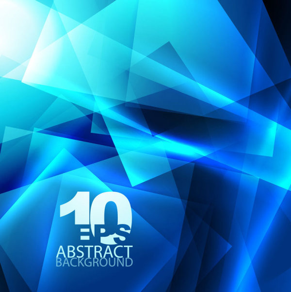 Blue dynamic technology background 02 - vector material