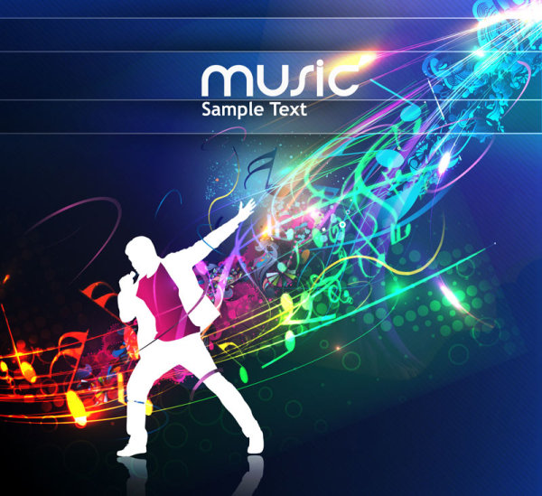 Brilliant dynamic background 02 - vector material