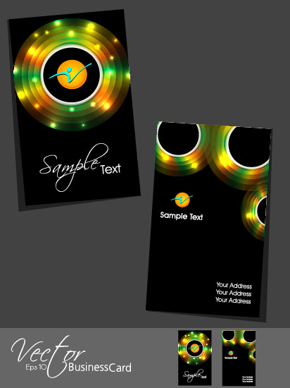 Colorful card design 07 - vector material