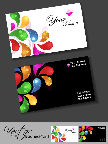 Colorful Card Design 10 - vector material