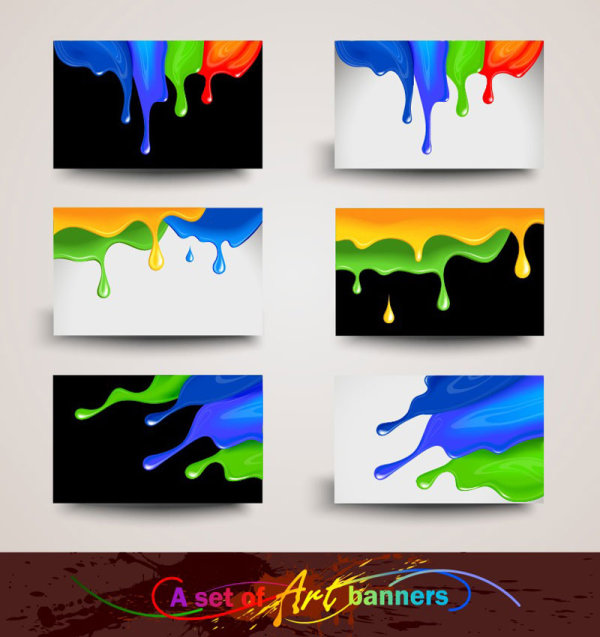 Color Splash Card 02 - vector material