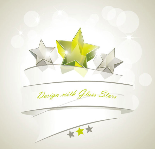 Dynamic five-star background - vector material