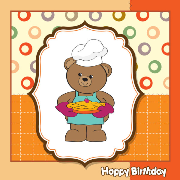 Cartoon Kids card 04 - vector material