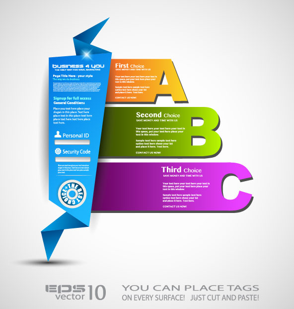 Fashion Label Design 01 - vector material